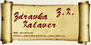Zdravka Kalaver vizit kartica